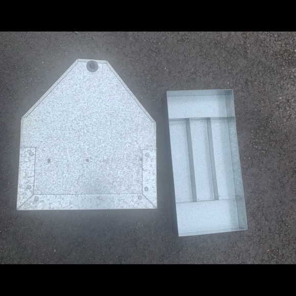 Galvanized Steel Metal Tool Box, Caddy, Industrial, Rustic, Primitive Home Decor - Picture 5 of 6